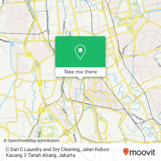 C Dan C Laundry and Dry Cleaning, Jalan Kebon Kacang 3 Tanah Abang map