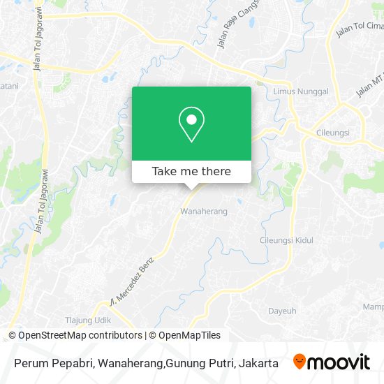 Perum Pepabri, Wanaherang,Gunung Putri map