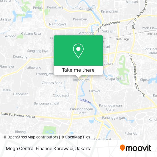 Mega Central Finance Karawaci map