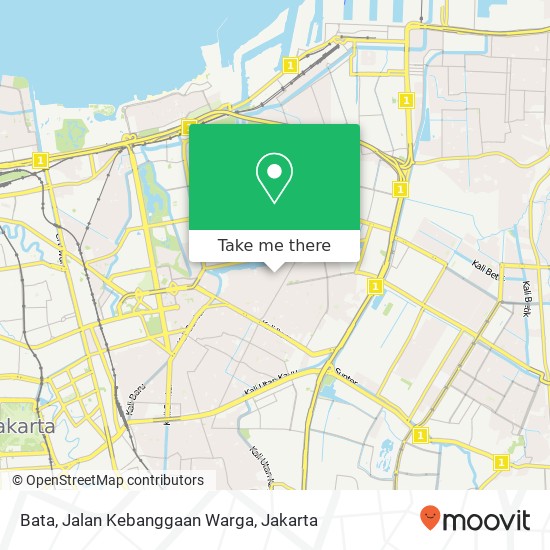 Bata, Jalan Kebanggaan Warga map