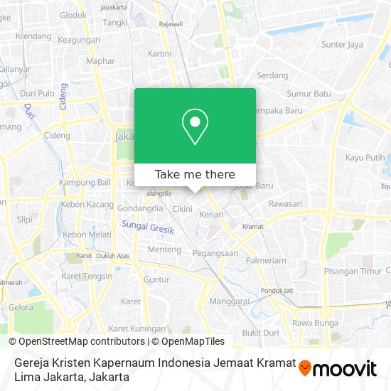 Gereja Kristen Kapernaum Indonesia Jemaat Kramat Lima Jakarta map