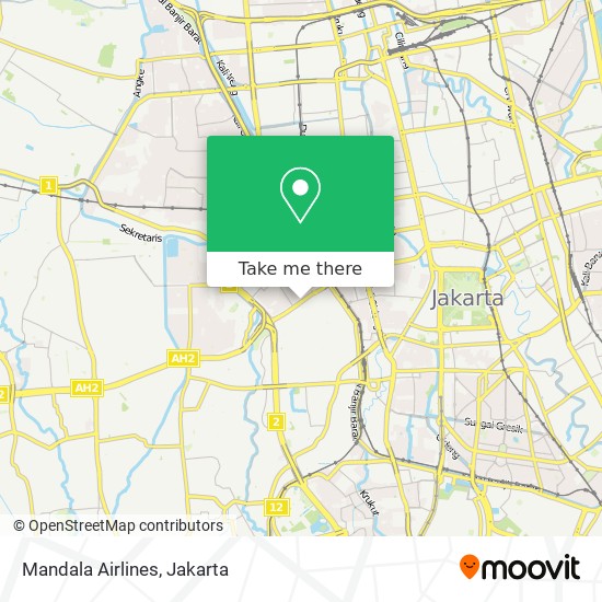 Mandala Airlines map