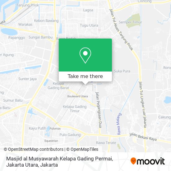 Masjid al Musyawarah Kelapa Gading Permai, Jakarta Utara map