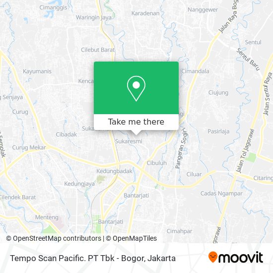 Tempo Scan Pacific. PT Tbk - Bogor map