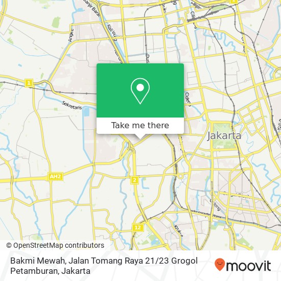 Bakmi Mewah, Jalan Tomang Raya 21 / 23 Grogol Petamburan map