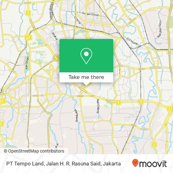 PT Tempo Land, Jalan H. R. Rasuna Said map