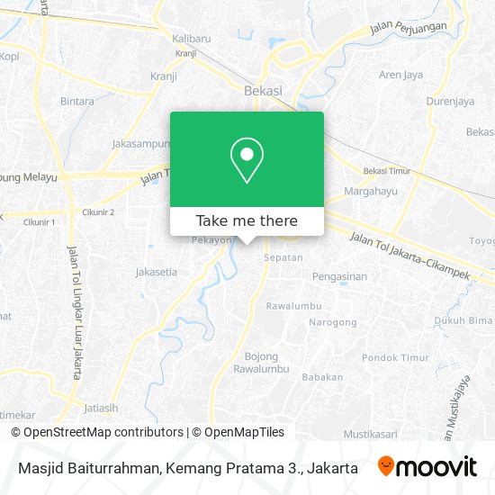 Masjid Baiturrahman, Kemang Pratama 3. map
