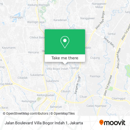 Jalan Boulevard Villa Bogor Indah 1 map