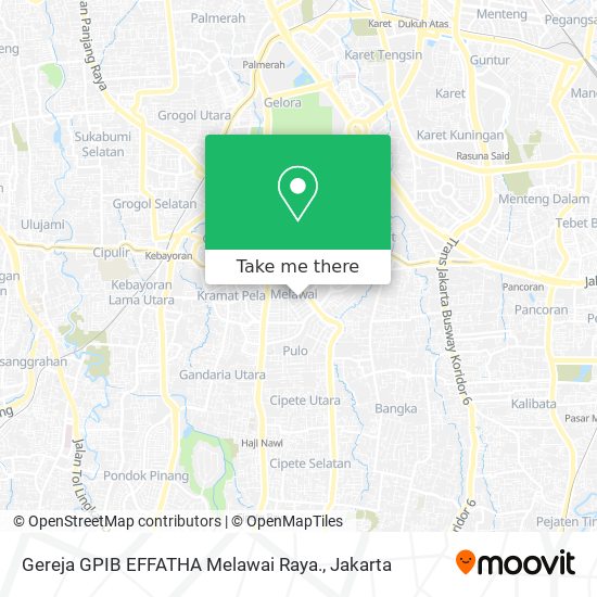 Gereja GPIB EFFATHA Melawai Raya. map