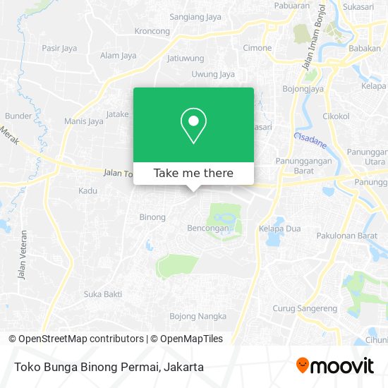 Toko Bunga Binong Permai map