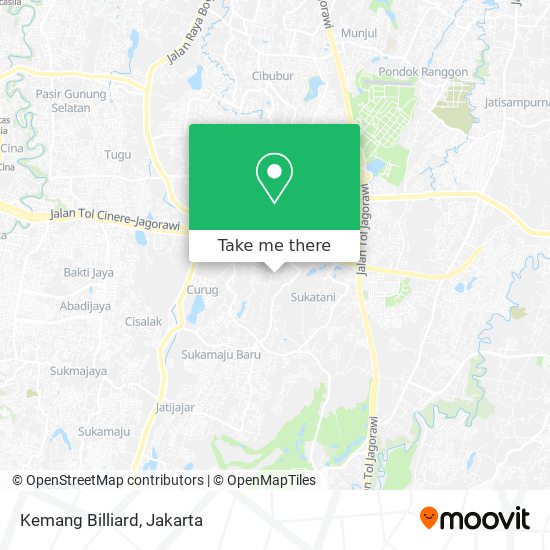 Kemang Billiard map