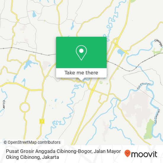 Pusat Grosir Anggada Cibinong-Bogor, Jalan Mayor Oking Cibinong map