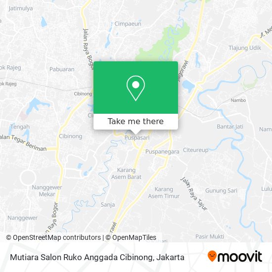 Mutiara Salon Ruko Anggada Cibinong map