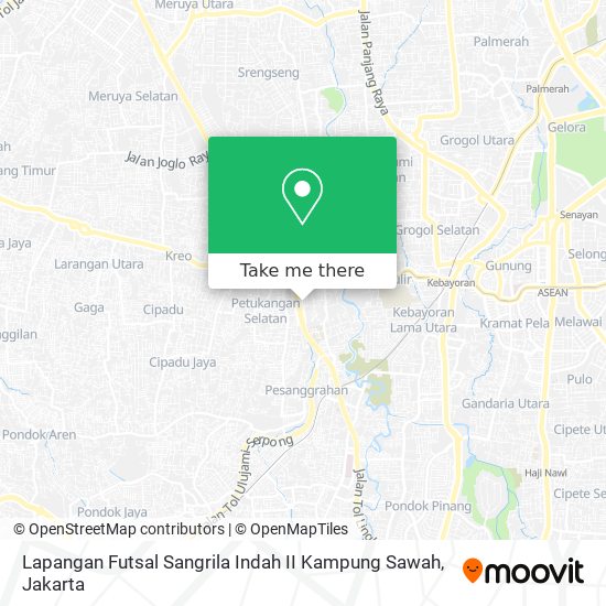 Lapangan Futsal Sangrila Indah II Kampung Sawah map