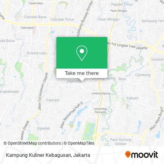 Kampung Kuliner Kebagusan map