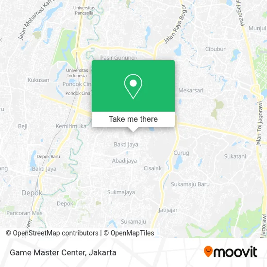 Game Master Center map