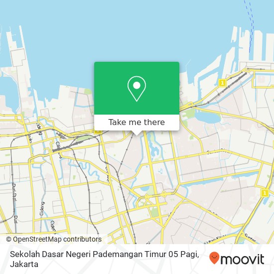 Sekolah Dasar Negeri Pademangan Timur 05 Pagi, Pademangan map