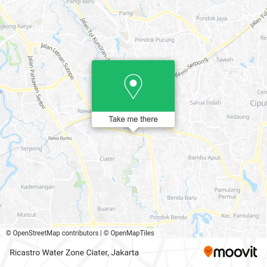 Ricastro Water Zone Ciater map