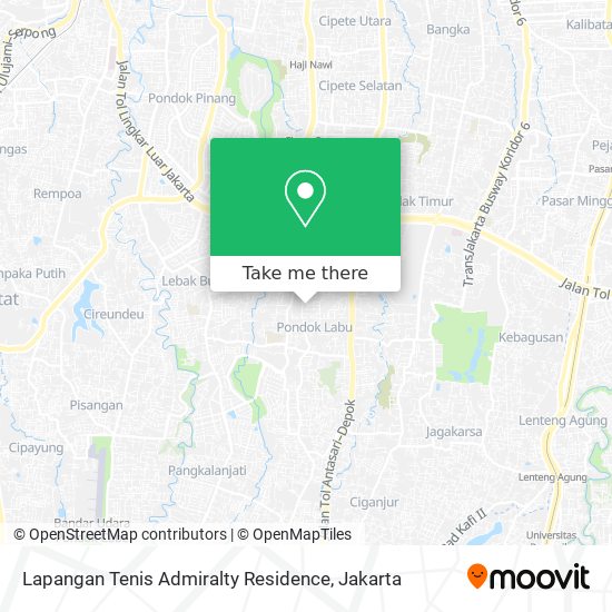 Lapangan Tenis Admiralty Residence map