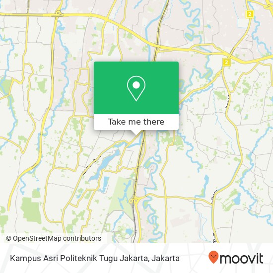 Kampus Asri Politeknik Tugu Jakarta map