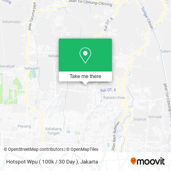 Hotspot Wpu ( 100k / 30 Day ), Wahana Pondok Ungu Babelan map