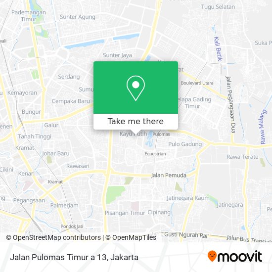 Jalan Pulomas Timur a 13 map