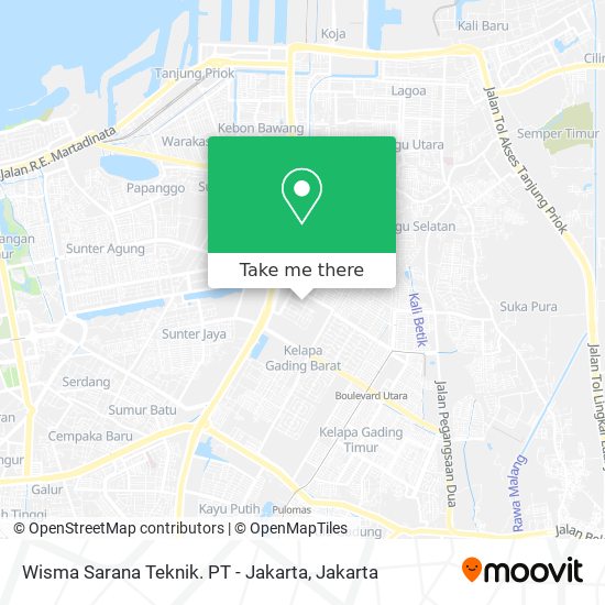 Wisma Sarana Teknik. PT - Jakarta map