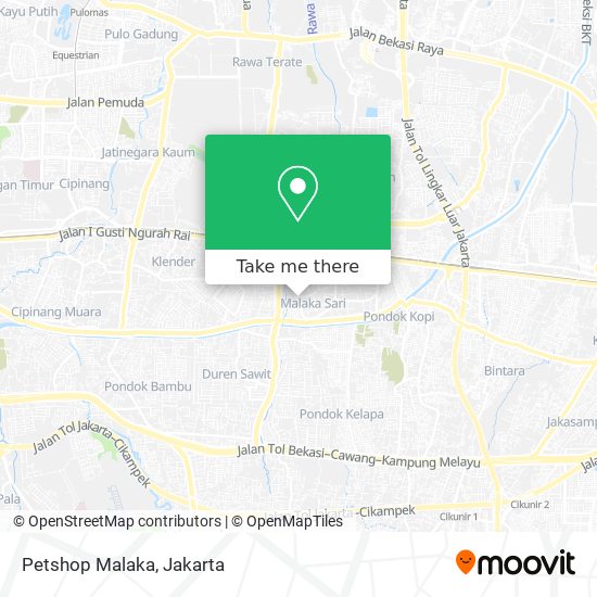 Petshop Malaka map