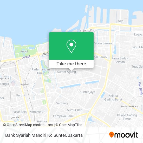 Bank Syariah Mandiri Kc Sunter map