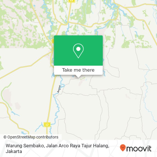 Warung Sembako, Jalan Arco Raya Tajur Halang map