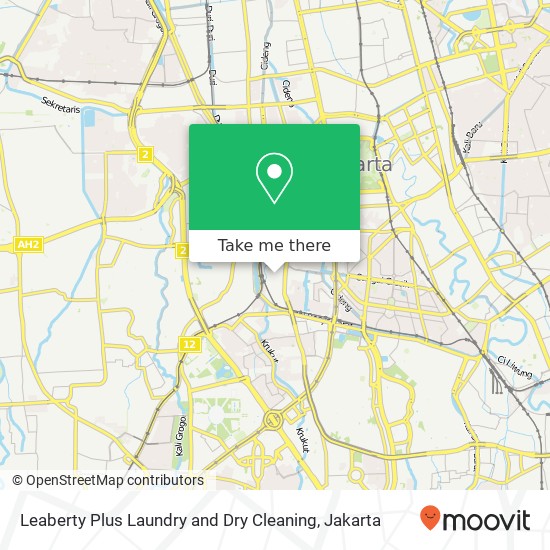 Leaberty Plus Laundry and Dry Cleaning, Jalan Kebon Pala III Tanah Abang map