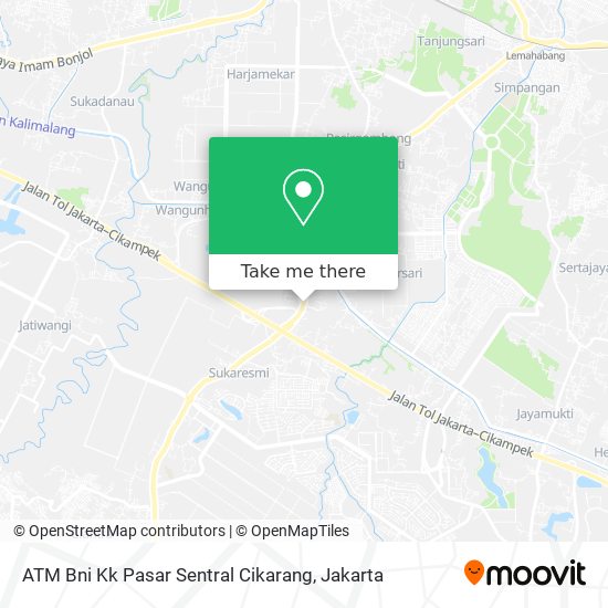 ATM Bni Kk Pasar Sentral Cikarang map