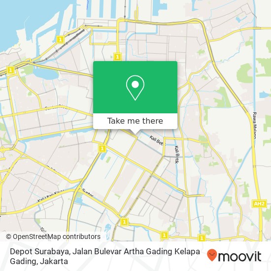 Depot Surabaya, Jalan Bulevar Artha Gading Kelapa Gading map