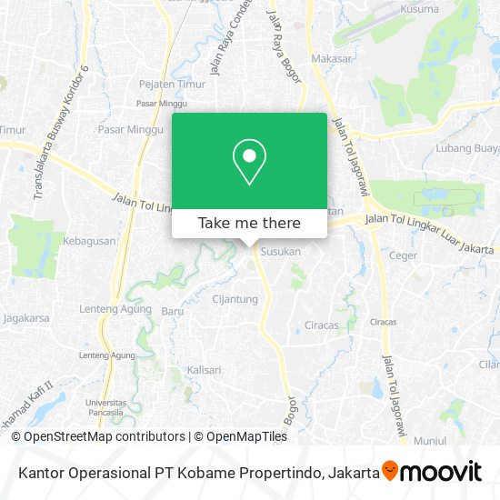 Kantor Operasional PT Kobame Propertindo map