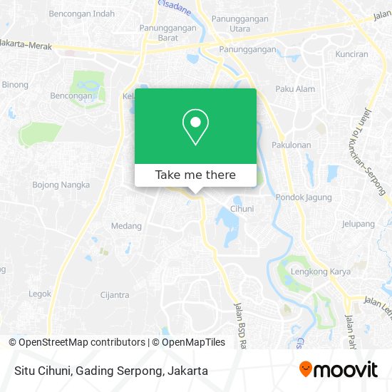 Situ Cihuni, Gading Serpong map