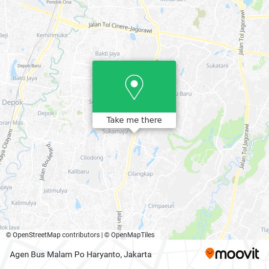 Agen Bus Malam Po Haryanto map