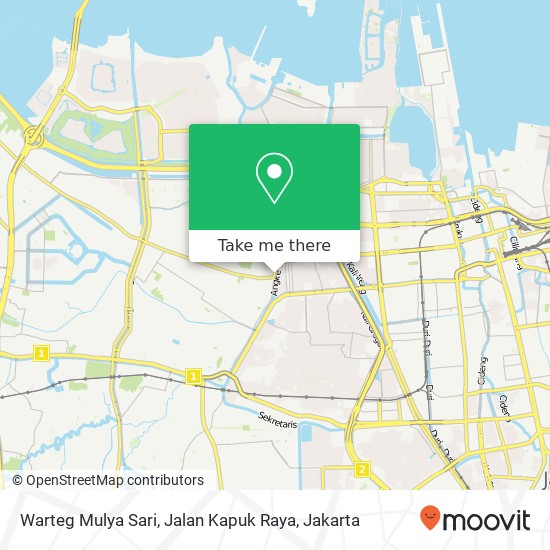 Warteg Mulya Sari, Jalan Kapuk Raya map