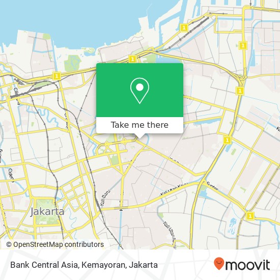 Bank Central Asia, Kemayoran map