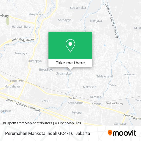 Perumahan Mahkota Indah GC4/16 map