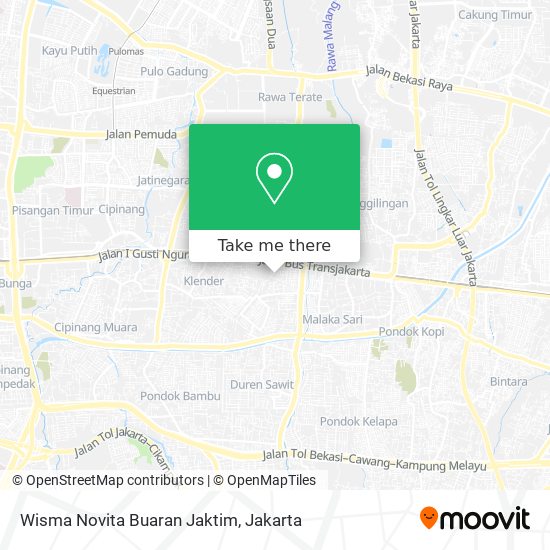 Wisma Novita Buaran Jaktim map