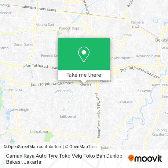 Caman Raya Auto Tyre Toko Velg Toko Ban Dunlop Bekasi map