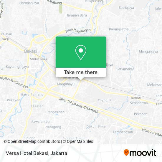 Versa Hotel Bekasi map