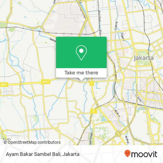 Ayam Bakar Sambel Bali, Jalan Kemanggisan Utama map