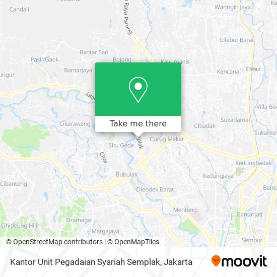 Kantor Unit Pegadaian Syariah Semplak map