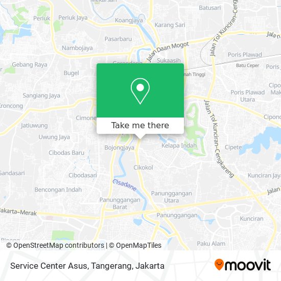 Service Center Asus, Tangerang map