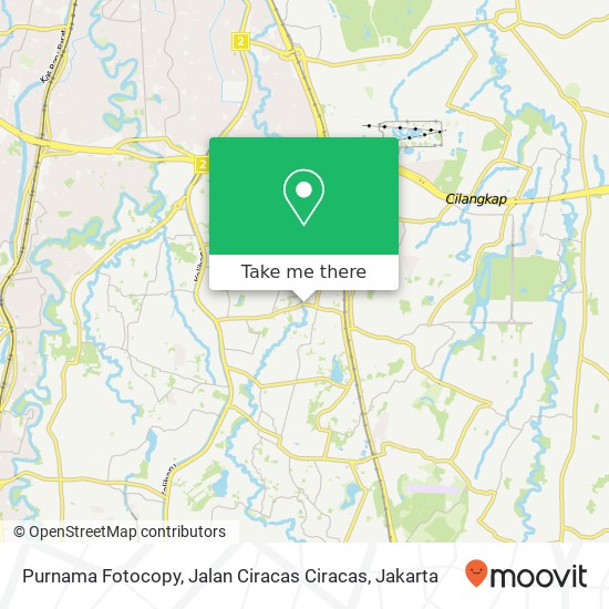 Purnama Fotocopy, Jalan Ciracas Ciracas map