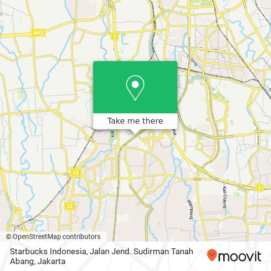 Starbucks Indonesia, Jalan Jend. Sudirman Tanah Abang map