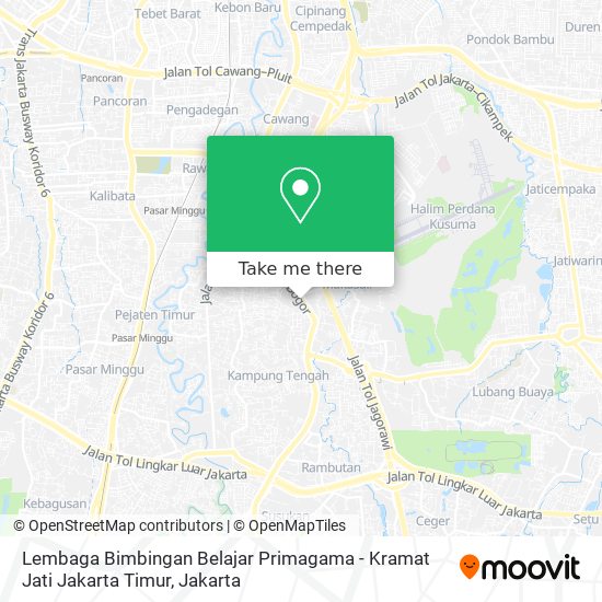 Lembaga Bimbingan Belajar Primagama - Kramat Jati Jakarta Timur map