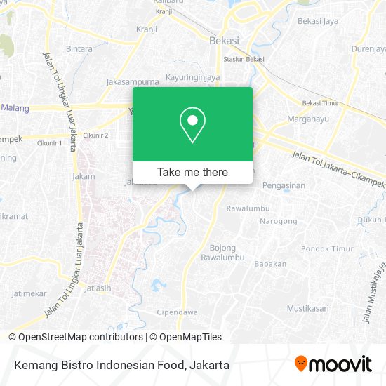 Kemang Bistro Indonesian Food map