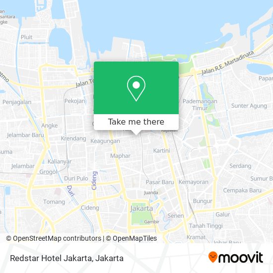 Redstar Hotel Jakarta map